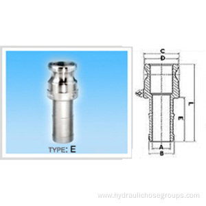 Camlock Type E Adaptor Hose Shank